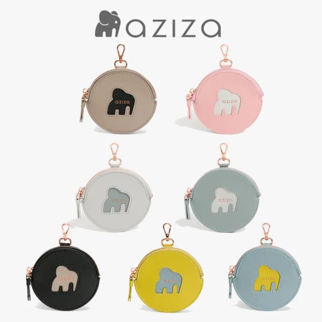 【aziza】圓形多功能掛式零錢包(多色)