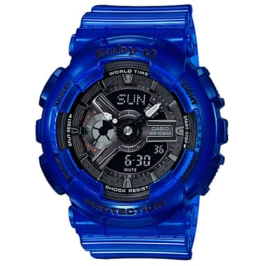 【CASIO 卡西歐】BABY-G 熱帶小丑魚海水藍運動錶 情人節 禮物(BA-110CR-2A)