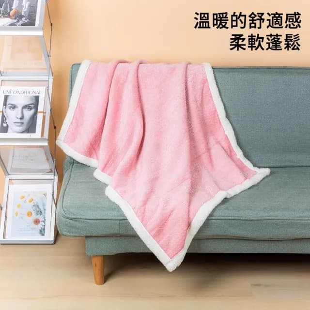 【SUNLY】法蘭絨雙層披肩毯 辦公午睡毯 披肩斗篷 保暖毯 空調毯(聖誕交換禮物)