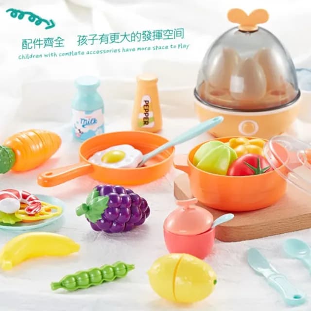 【SN享幸福】高93cm 噴霧廚房玩具組 65P(兒童廚房 家家酒玩具 切菜玩具 小朋友生日禮物 滿月禮)
