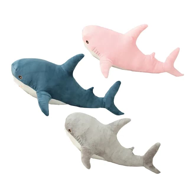 【聖誕交換禮物】80cm仿真鯊魚抱枕三色可選(聖誕節 交換禮物)