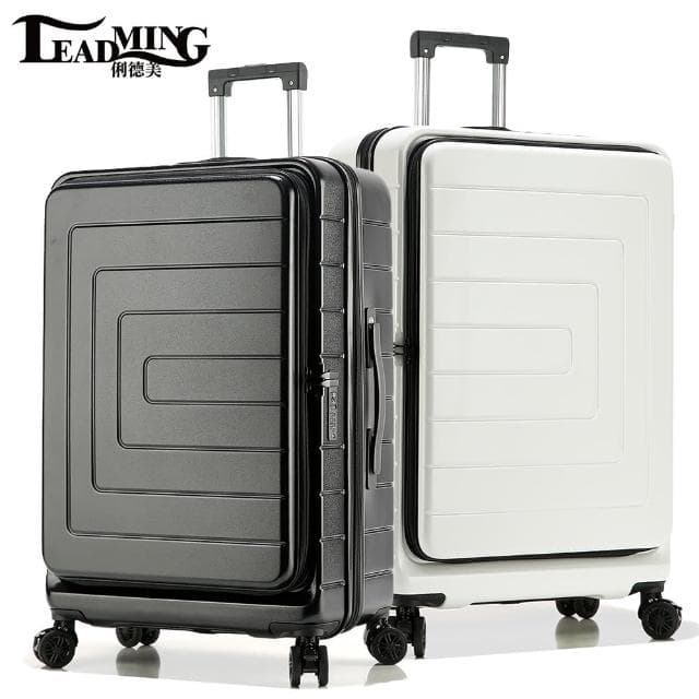 【Leadming】29吋上掀前開式可擴充行李箱(智慧秤重/獨家避震煞車輪/USB充電)