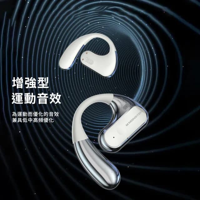 【MONSTER 魔聲】Open Ear 開放式無線藍牙耳機(AC320/藍牙5.4/耳掛式)