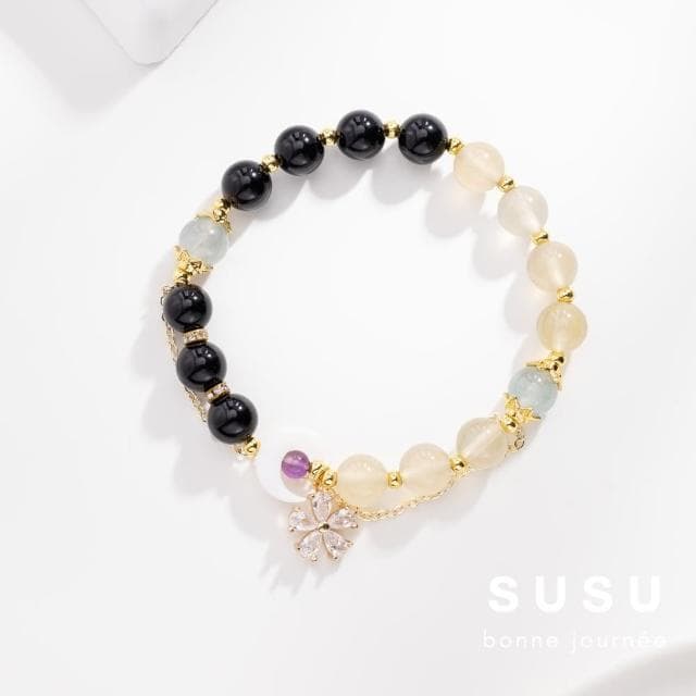 【SU SU】山城水晶手鍊(黑瑪瑙 黃水晶 紫水晶 海藍寶 事業運 招財 轉運 能量 防小人 送禮 推薦)