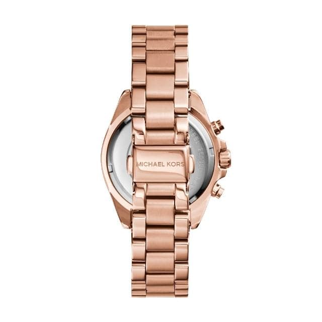 【Michael Kors 官方直營】Bradshaw系列 時間旅人 不鏽鋼鍊帶計時女錶 手錶 36MM(2色可選)