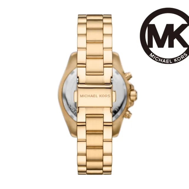 【Michael Kors 官方直營】Bradshaw系列 三眼計時女錶 不鏽鋼鍊帶手錶 36MM(2色可選)