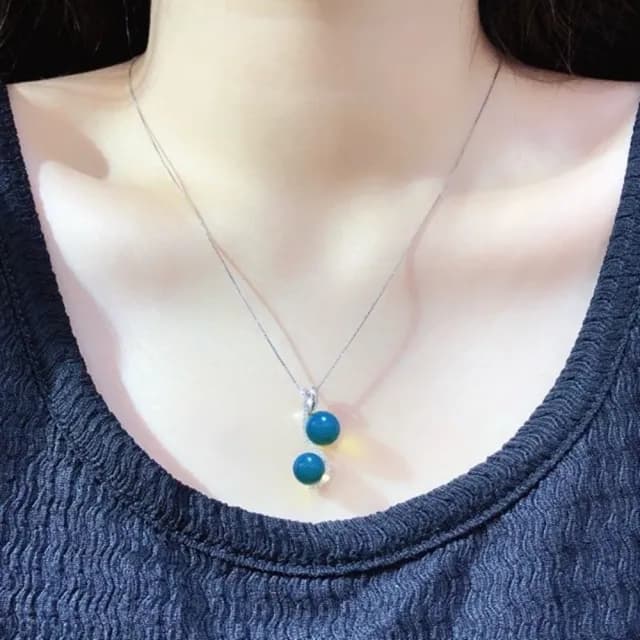【Penny珮妮】墨西哥藍珀8&9mm項鍊一款多戴吊墜(母親節禮物/交換禮物/送女友/送閨蜜/生日禮物/情人節)