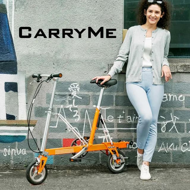 【CarryMe】SD 8吋充氣胎版單速鋁合金折疊腳踏車-共5色(情人節禮物 生日禮物 通勤腳踏車)
