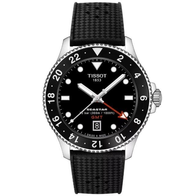 【TISSOT 天梭】SEASTAR1000海星系列 GMT潛水腕錶 母親節 禮物 推薦(T1208521705100)