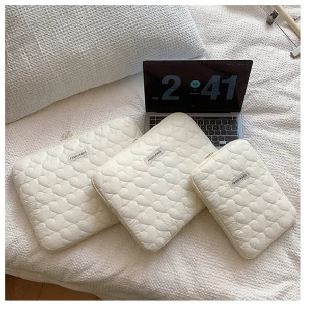 【巴黎精品】情人節禮物 現貨+預購 手拿包帆布電腦包(可愛愛心少女男女包包4色w1ac12)