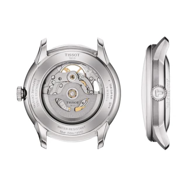 【TISSOT 天梭 官方授權】杜魯爾系列 80小時動力儲存雙鏤空機械錶-39mm 情人節 禮物(T1398361626100)