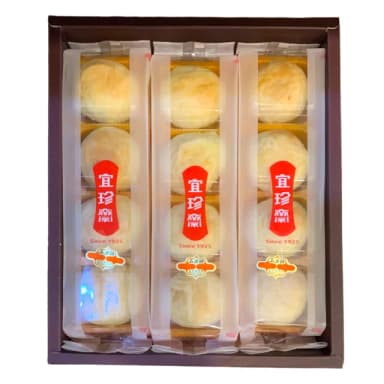 【宜珍齋】招牌小月餅  蛋奶素 12入/盒 附提袋   中秋禮盒