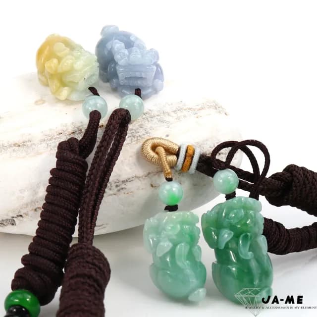 【JA-ME】天然A貨翡翠招財致富貔貅玉墜(77購物節/禮物/現貨)