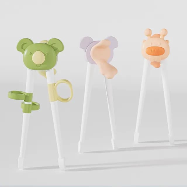 【aiebao】兒童專用學習筷子 練習筷 寶寶餐具筷子  虎口訓練筷 輔助筷(學習餐具/兒童餐具/訓練吃飯)