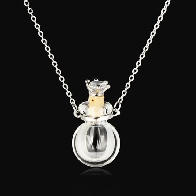 【Penny珮妮】透明琉璃精油香水瓶鈦鋼項鍊毛衣鍊(3款可選/生日禮/母親節/送閨蜜/交換禮物/情人節/送女友)
