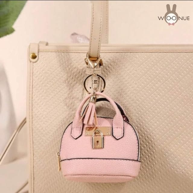 【WOONUE】高質感復古素面男女零錢包多功能鑰匙圈背包袋掛飾(朋友女友老婆媽媽母親聖誕情人節禮物對包)