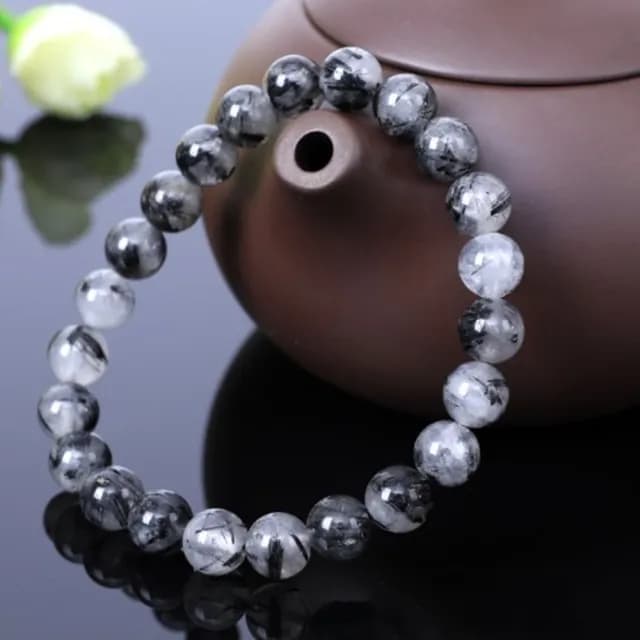 【Penny珮妮】黑髮晶手鍊8mm(母親節禮物/交換禮物/送女友/送閨蜜/生日禮物/情人節)