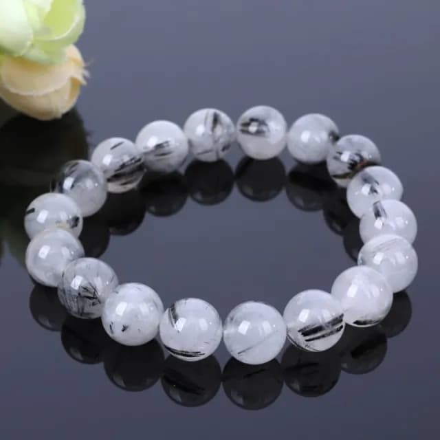 【Penny珮妮】奶油黑髮晶手鍊8mm(母親節禮物/交換禮物/送女友/送閨蜜/生日禮物/情人節)