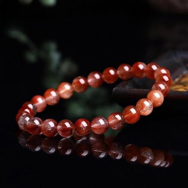 【KT DADA】水晶手鍊 銅順髮晶 手串 銅髮晶 銅鈦晶 天然水晶 圓珠手串 禮物 招財手鍊 避邪 助事