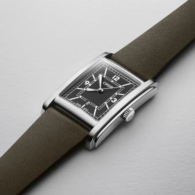 【ORIS 豪利時】Rectangular系列 方形日期機械腕錶 父親節 禮物 送禮 推薦(0156177834063-0751916)
