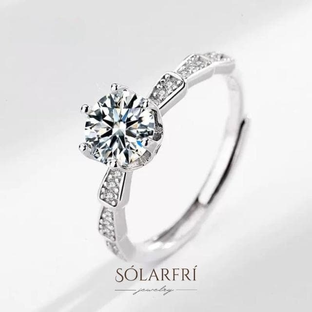 【SOLARFRi】輕奢閃耀戒指｜可調整戒圍大小禮盒包裝(情人女友母親老婆紀念日禮物)
