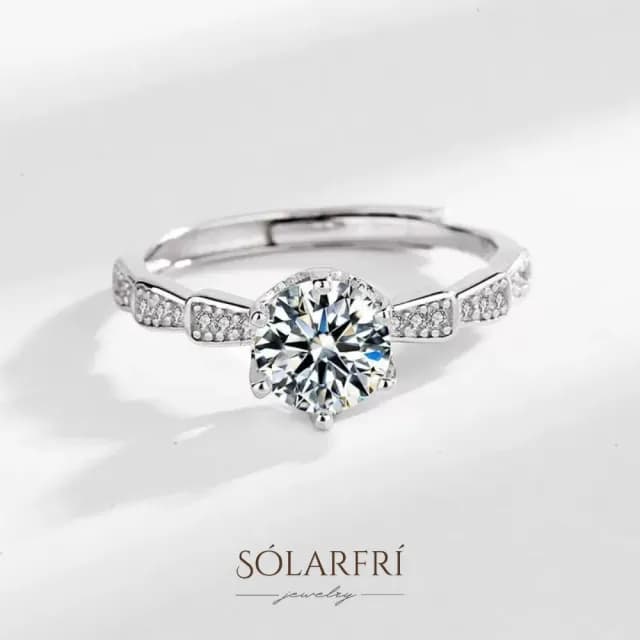【SOLARFRi】輕奢閃耀戒指｜可調整戒圍大小禮盒包裝(情人女友母親老婆紀念日禮物)