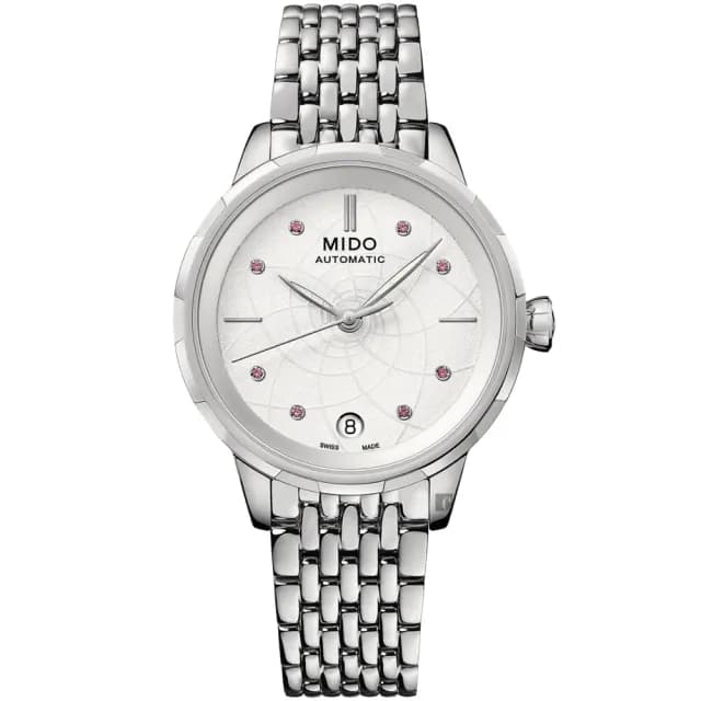 【MIDO 美度】Rainflower 花雨系列機械女錶-34mm 手錶 禮物 推薦(M0432071101100)