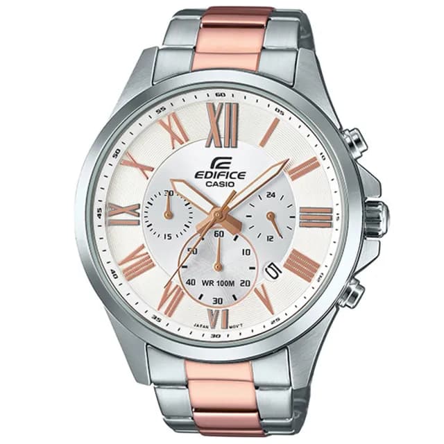 【CASIO 卡西歐】EDIFICE 經典計時腕錶 七夕 情人節 送禮 推薦(EFV-500SG-7AV)