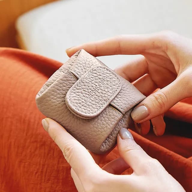 【CHENSON】雙11 真皮 三種用法小餃子 零錢包 送手腕帶(W21217)