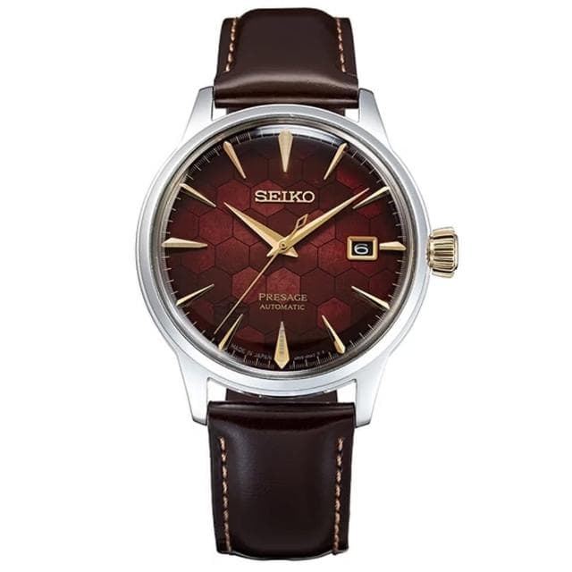 【SEIKO 精工】PRESAGE 台灣70週年 石榴蜂蜜調酒 限量機械腕錶 母親節 禮物 推薦(SRPL21J1/4R35-01T0R)