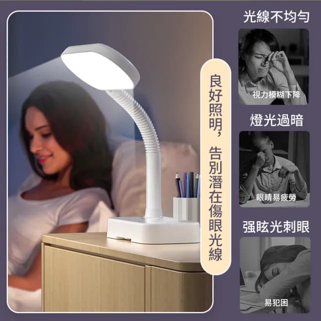 【Homeco】學習專用護眼檯燈 學生宿舍兒童臥室床頭燈 交換禮物(學習燈/桌燈/讀寫檯燈/閱讀檯燈)