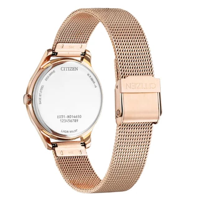 【CITIZEN 星辰】Hebe田馥甄配戴款 白蝶貝面 光動能腕錶 禮物 送禮 推薦(EM0508-80Y)