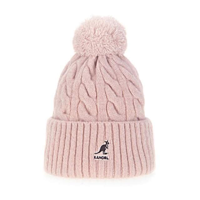 【KANGOL】母親節禮物  POM POM 毛球頭顱帽(粉色)