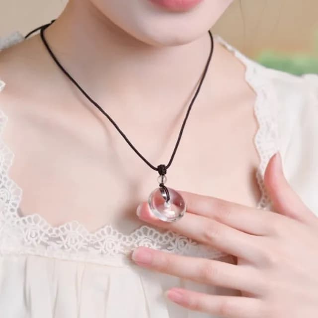 【Penny珮妮】巴西冰種白水晶平安扣吊墜2cm(母親節禮物/交換禮物/送女友/送閨蜜/生日禮物/情人節)