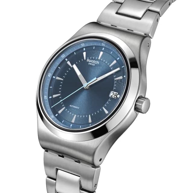 【SWATCH】SHIMMER AT DUSK 金屬機械手錶/男錶/女錶/瑞士製造 YIS435G(42mm)