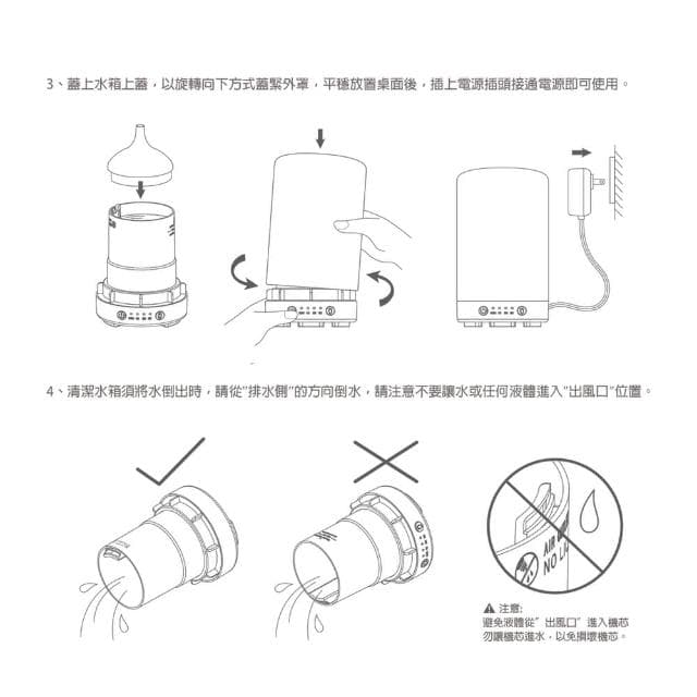 【Earnest Living】陶瓷七彩水氧機禮盒(含精油10ml*6入/送禮首選/加濕器/薰香機/香氛機/精油燈/水氧機)
