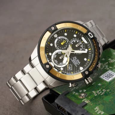 【ALBA】ACTIVE 三眼計時手錶 46mm 禮物 送禮 推薦(VD57-X071Y  AM3324X1)