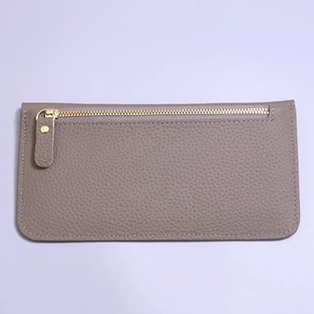 【LEEHER】雙11 女生/長夾/信封錢包/超薄皮夾/長款錢包/牛皮手拿包/錢夾/黑色錢包/灰