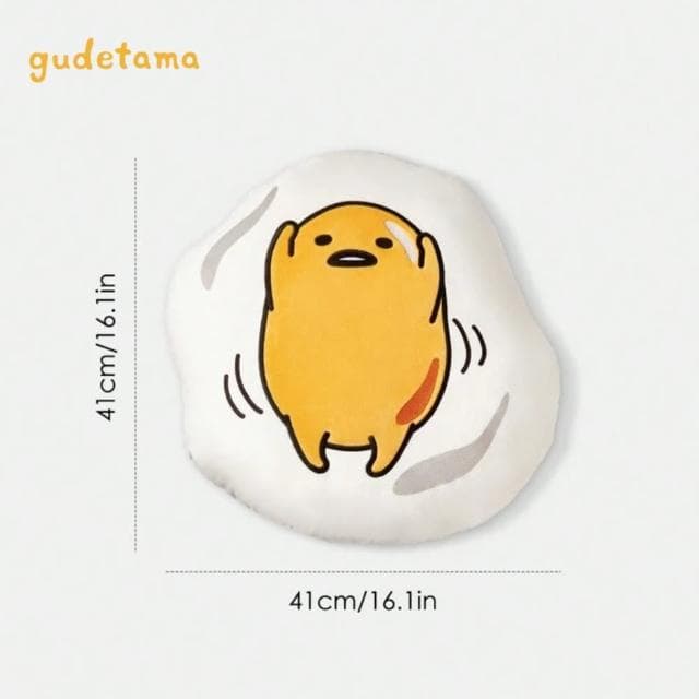 【gudetama 蛋黃哥】蛋黃哥Gudetama超柔絨毛抱枕靠墊靠枕玩偶枕頭(男友女友生日情人聖誕交換禮物)