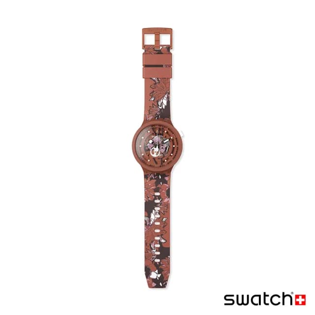 【SWATCH】CAMOFLOWER COTTON 大錶面手錶/男錶/女錶/瑞士製造 SB05C100(47mm)