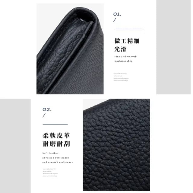 【商務純色】父親節禮物 真皮包包 多功能卡片夾(鑰匙 零錢 名片卡包 卡夾 收納 小錢包 證件 大容量 旅行 耐