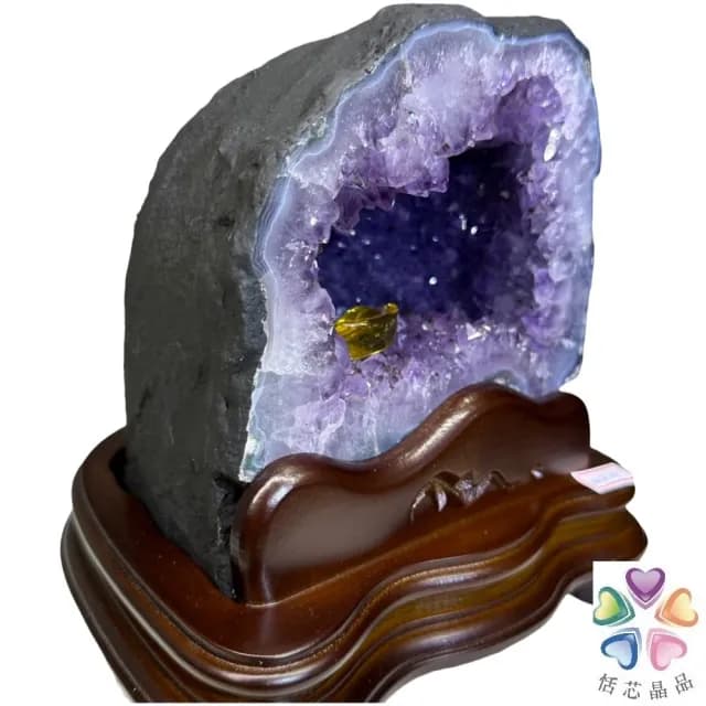 【恬芯晶品】3.9kg精選巴西紫水晶洞新居財位擺設Q9(紫鈦晶晶洞開運招財招貴人開業財位新春禮物)