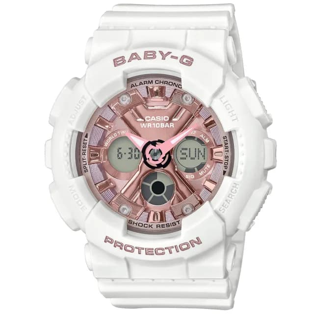 【CASIO 卡西歐】BABY-G 街頭時尚雙顯腕錶 七夕 情人節 送禮 推薦(BA-130-7A1)