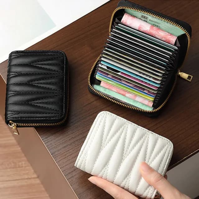 【samore】日式小香風防消磁零錢卡包 錢包 卡片包 卡片夾 卡包 卡夾證件包 證件夾 風琴卡 