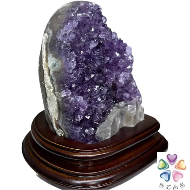 【恬芯晶品】PJ9烏拉圭方解石水晶開運外來財(紫水晶消磁淨化財運財位招財招貴人紫晶鎮新年禮物新春)