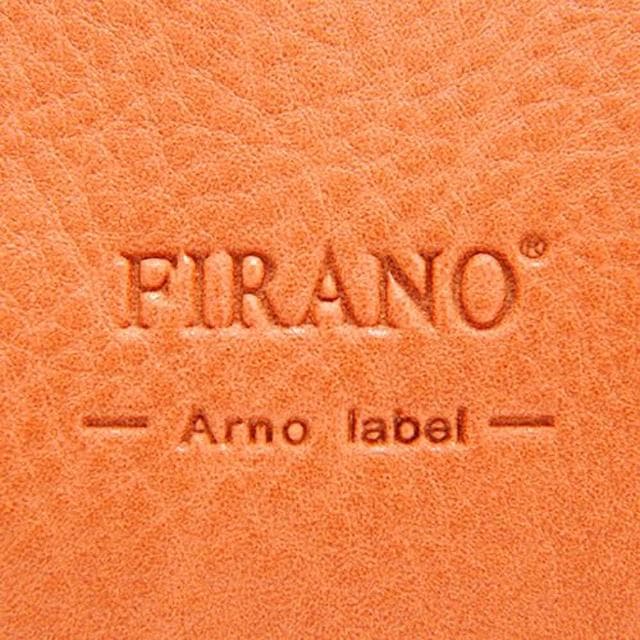 【FIRANO】母親節禮物 ORANGE 軟皮革附斜背包磁扣三層小手提包(橘色)