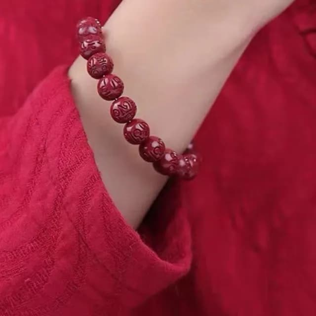 【Penny珮妮】避邪紫金砂六字真言手鍊6mm(生日禮物/母親節/送閨蜜/交換禮物/情人節/父親節/送女友/送男友)