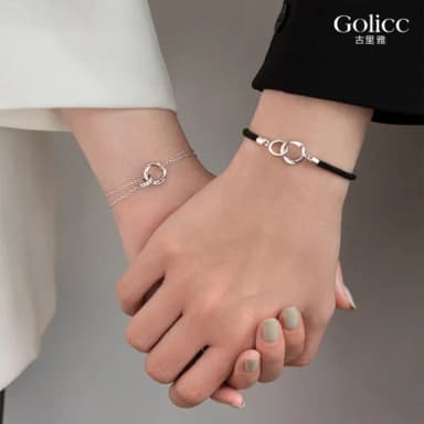 【Golicc】法語我愛你 莫比烏斯 情侶鍊(母親節 生日 情人節 手環 手繩 首飾 飾品 禮物)