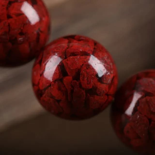 【Penny珮妮】避邪原礦晶體硃砂手鍊10mm(母親節禮物/送女友/送閨蜜/生日禮物/情人節/送男友/父親節)