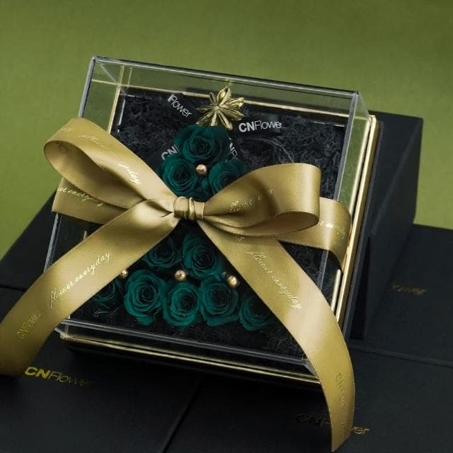 【CNFlower 西恩】ROSY CHRISTMAS TREE-灰棕 恆星花禮(送禮推薦/永生花/浪漫/驚喜/聖誕限定)